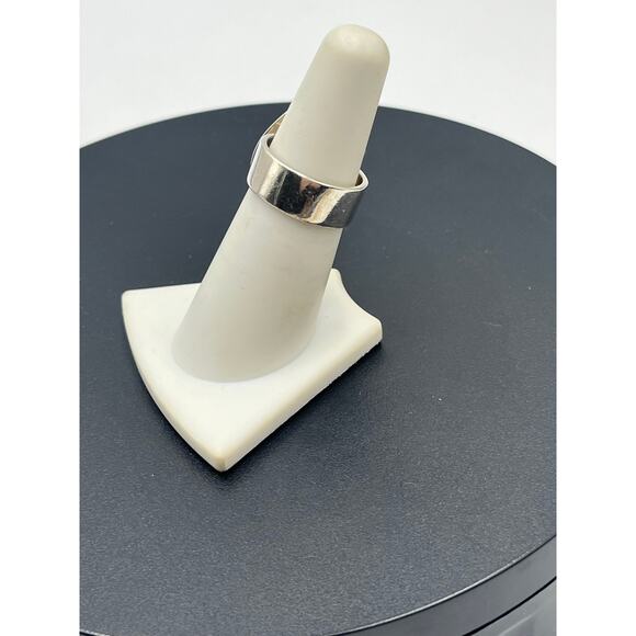 Vintage Sterling Silver 925
Azurite Malachite Teardrop
Ring Sz 6 Wide Band 8.6g - Picture 7 of 10